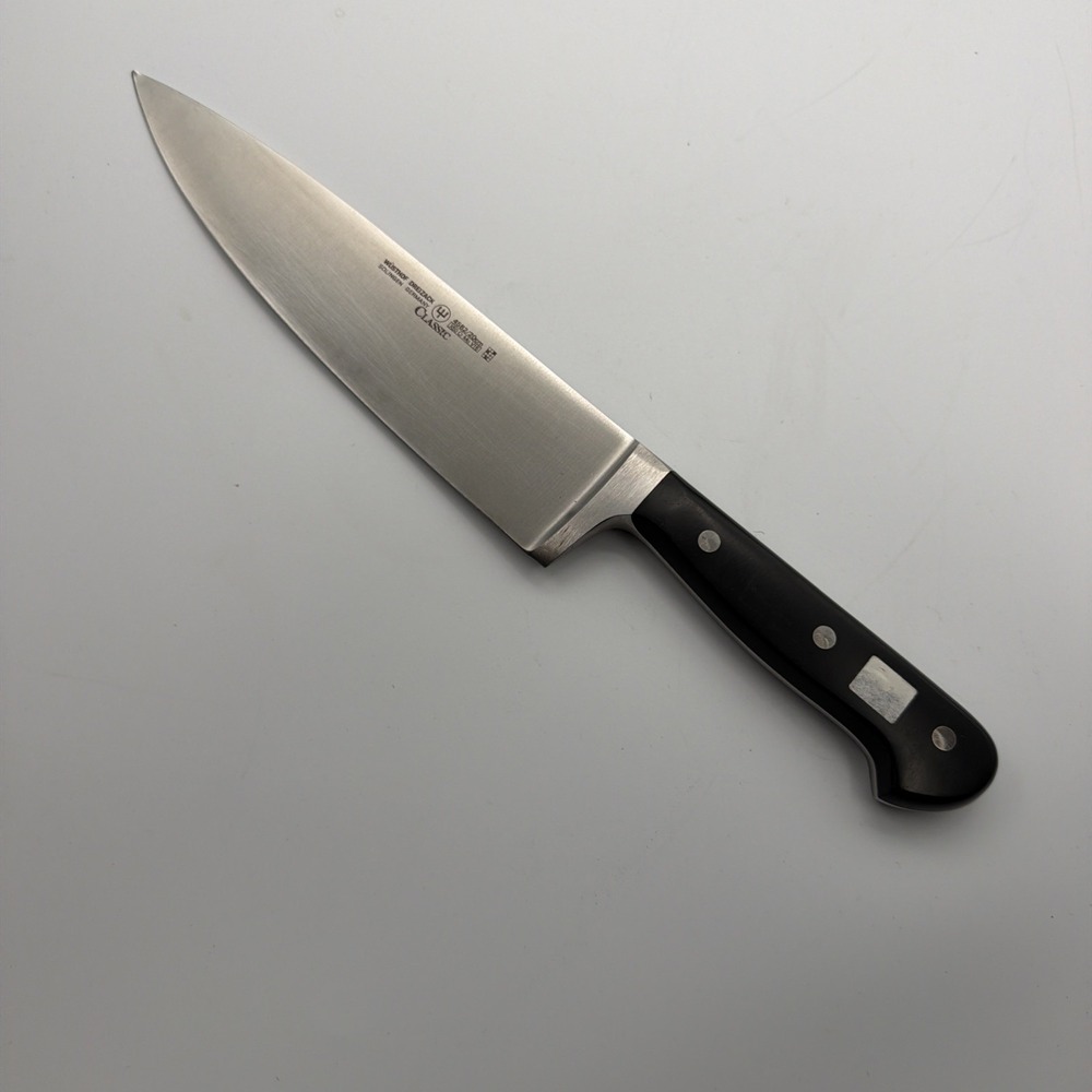Vintage Wusthof Dreizack Classic 8" Chef's Knife 4522 Bent Tip